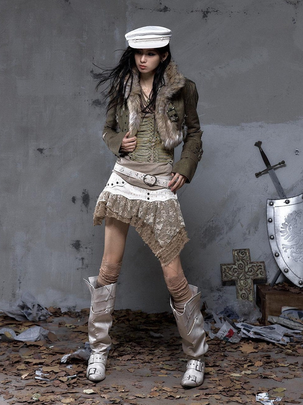 NO ROMANCE Pastel Yellow Faux Two Piece Slim Mid Rise City Walk Casual Women Mini Skirts