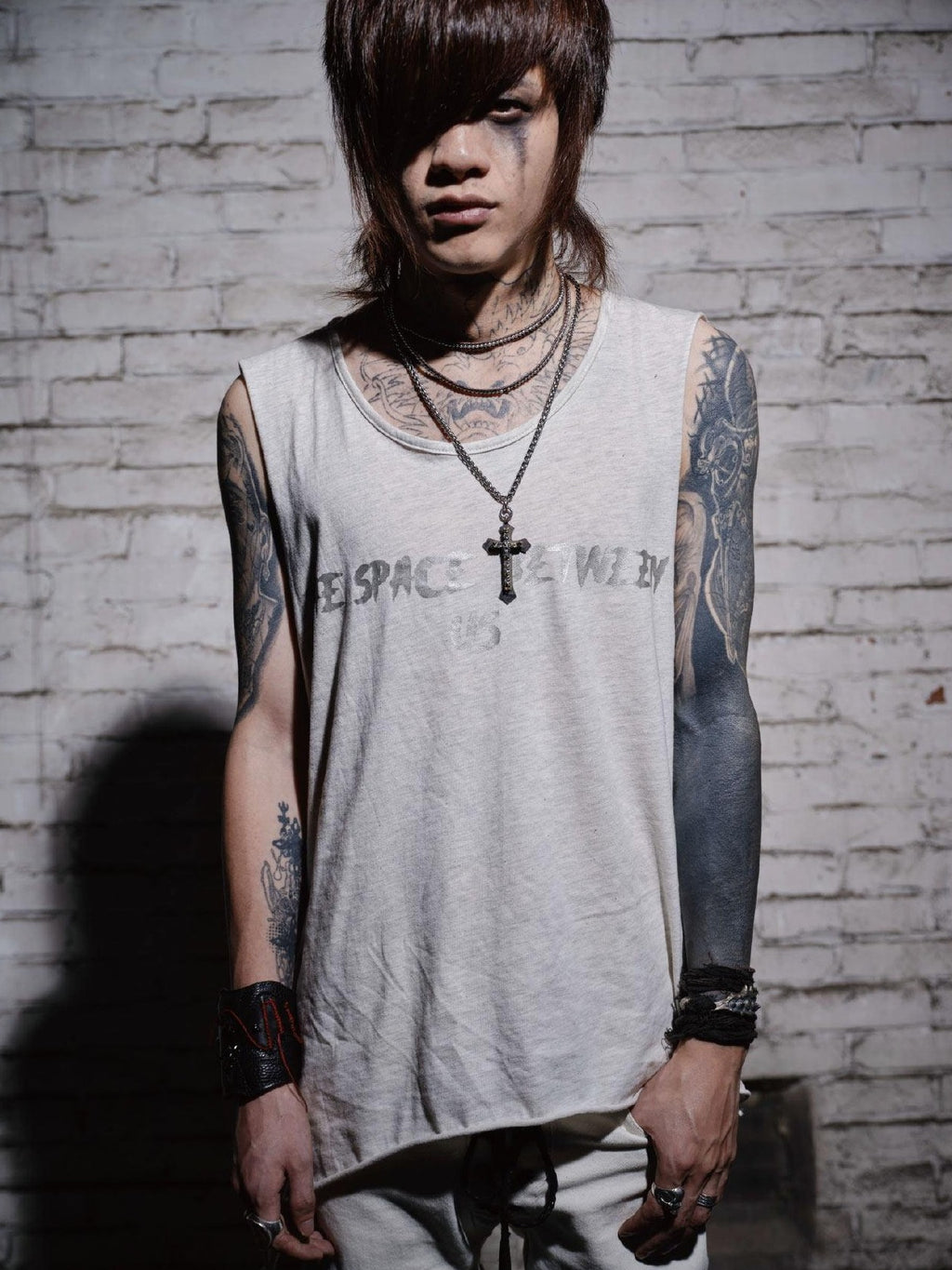 The space between Us Visual Feather Skull Rock Tribal Round Neck Women's Cotton Tank Tops