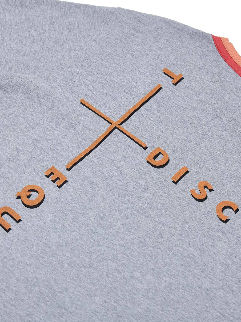 EMOBROTHER Breathable Cotton Printed Letter Slim Fit Long Unisex Grey Short Sleeve T-Shirts