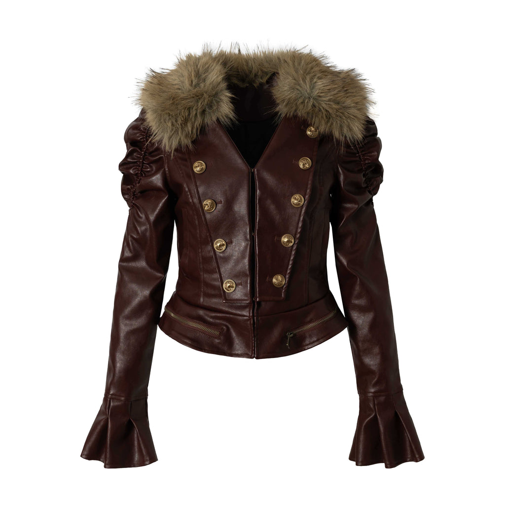 NO_ROMANCE_Removable_Punk_Style_Regular_Fit_Women_Burgundy_Button_Front_Casual_Jackets_MISSTT