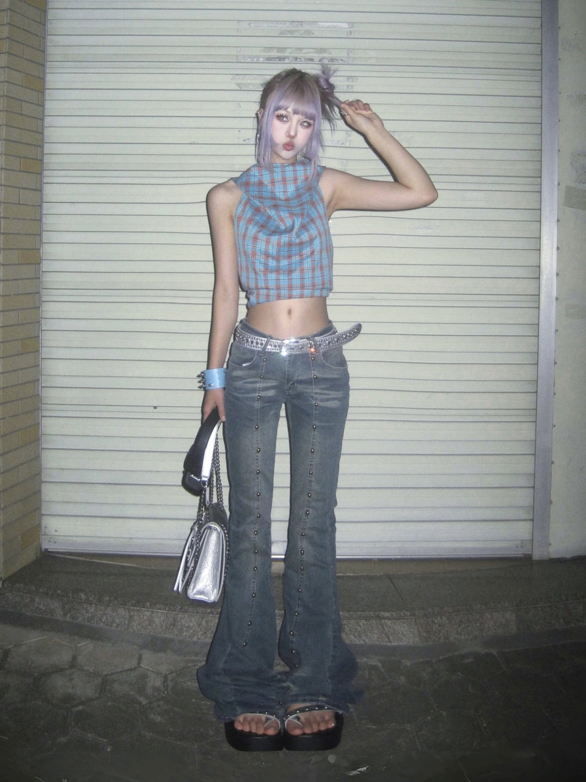 linzerooo_Punk_Rivet_Subculture_Shibuya_Gal_Women's_Denim_Bootcut_Jeans_810748114956_MISSTT