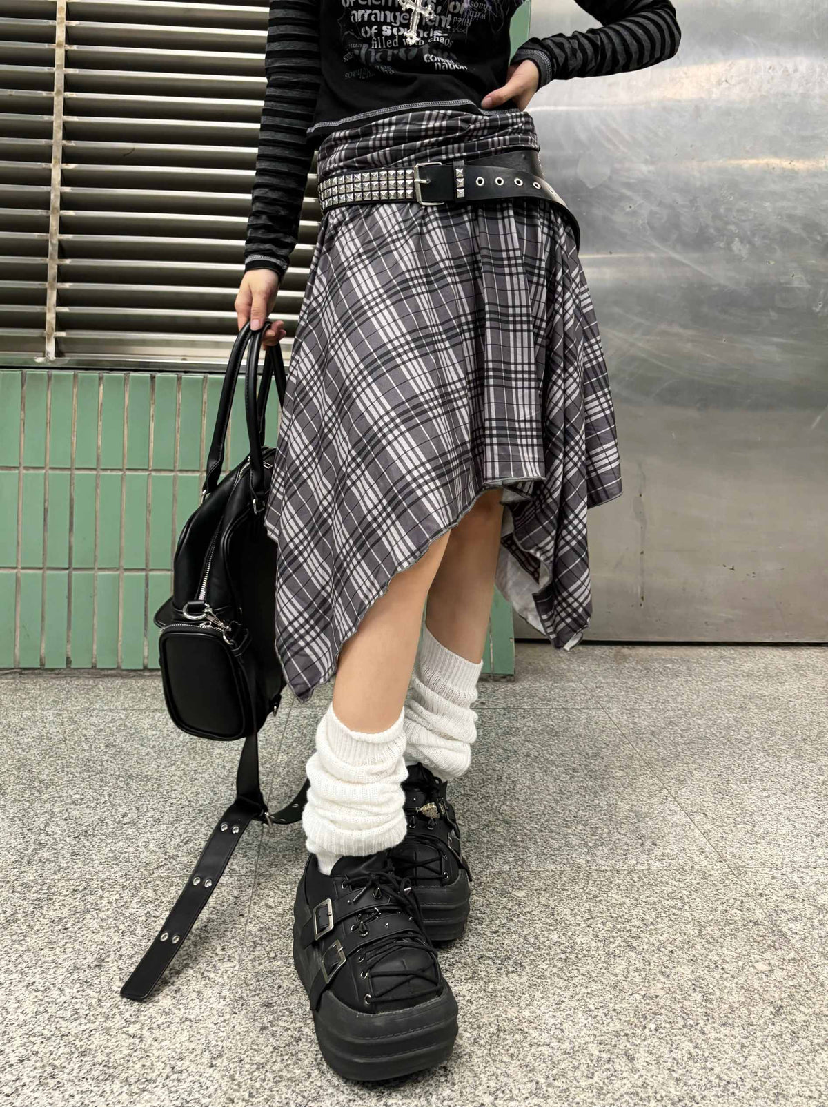 linzerooo_Y2k_Punk_Plaid_Color_Block_Asymmetric_High_Waist_Women's_Polyester_Midi_Skirts_836567358345_MISSTT