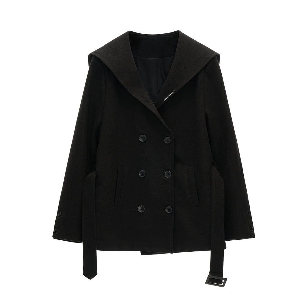 mamc_Black_Double_Breasted_Lapel_Tailored_Women's_Polyester_Blend_Short_Coats_974774024639_MISSTT