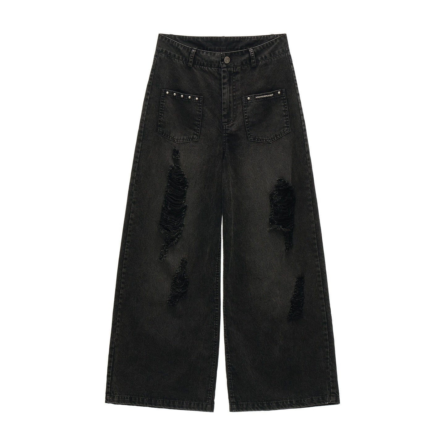 mamc_Black_Frayed_Hem_Ripped_Loose_Fit_Women's_Cotton_Straight-leg_Jeans_1042050827571_MISSTT