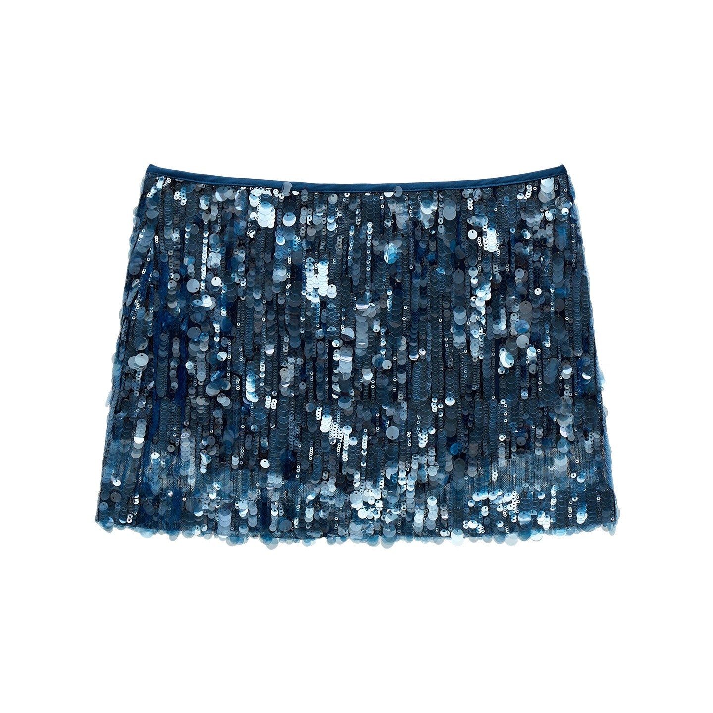 mamc_Blue_Vintage_Layered_Icy_Sheer_Sequined_A_Line_Women's_Polyester_Mini_Skirts_1047311896866_MISSTT