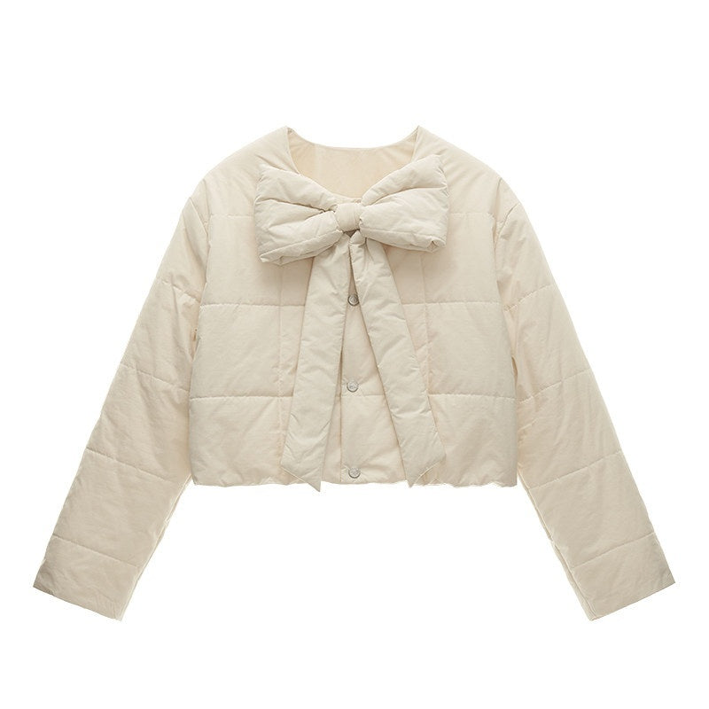 mamc_Bow_Button_Short_Princess_Straight_Women's_Polyester_Nylon_Blend_Puffer_Jackets_860976532151_MISSTT