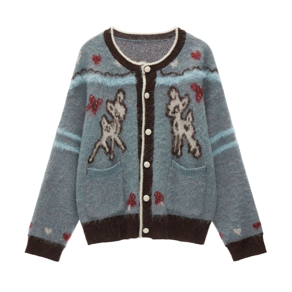 mamc_Butterfly_Deer_Animal_Print_Knitted_Loose_Fit_Women's_Nylon_Cardigans_982993646550_MISSTT