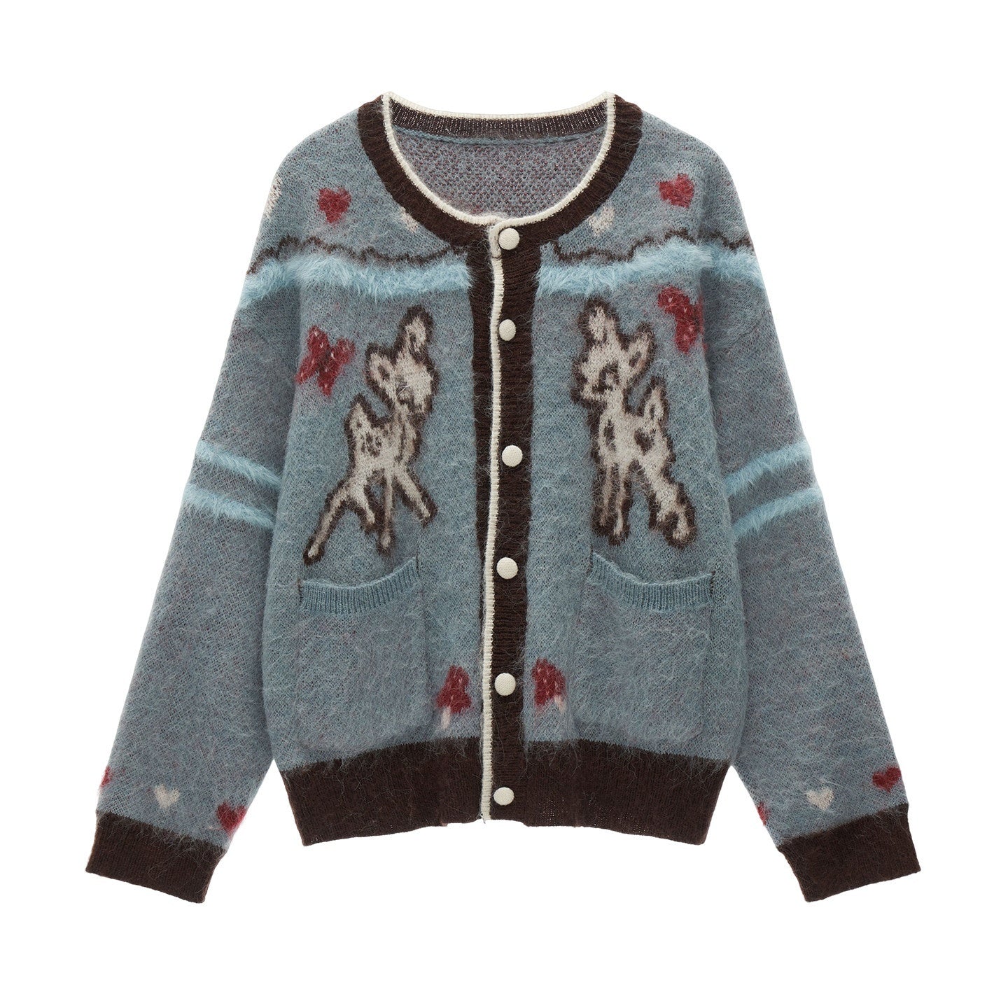 mamc_Butterfly_Deer_Animal_Print_Knitted_Loose_Fit_Women's_Nylon_Cardigans_982993646550_MISSTT
