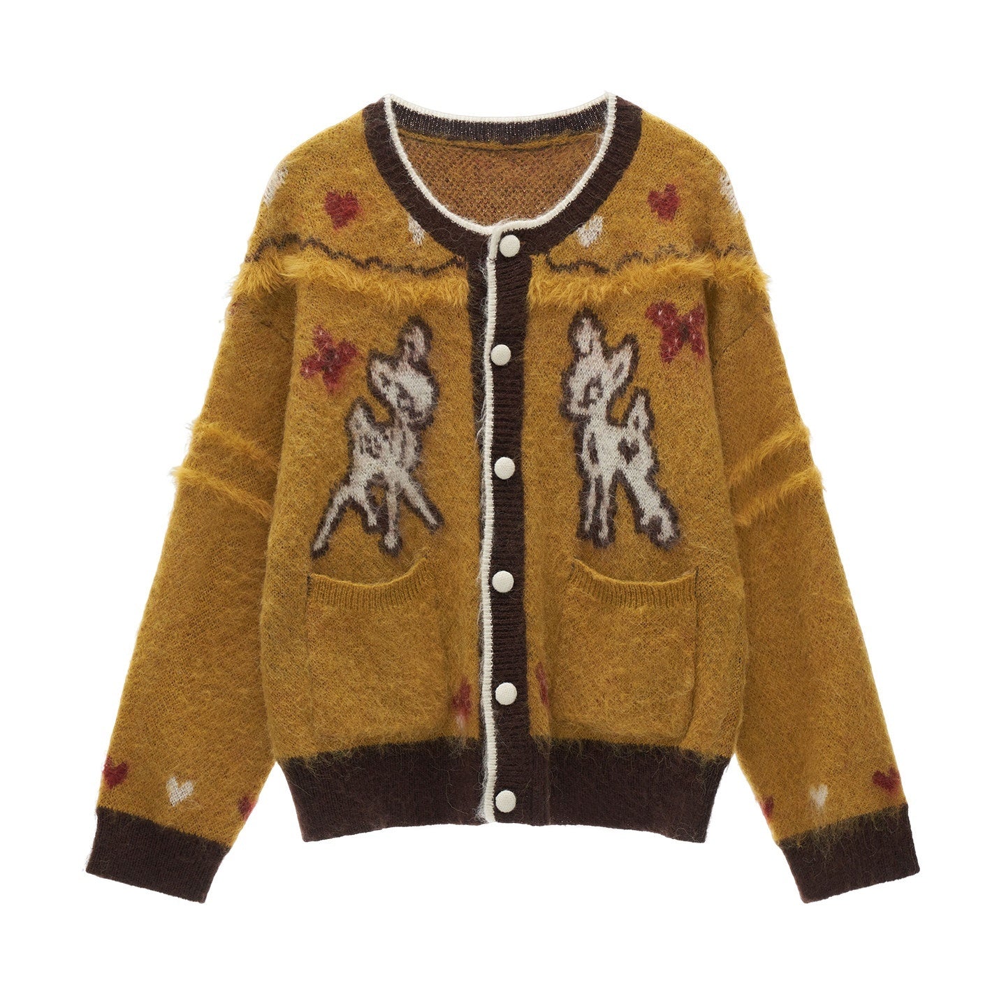 mamc_Cute_Butterfly_Deer_Animal_Loose_Women's_Polyester_Wool_Cardigans_977808595215_MISSTT
