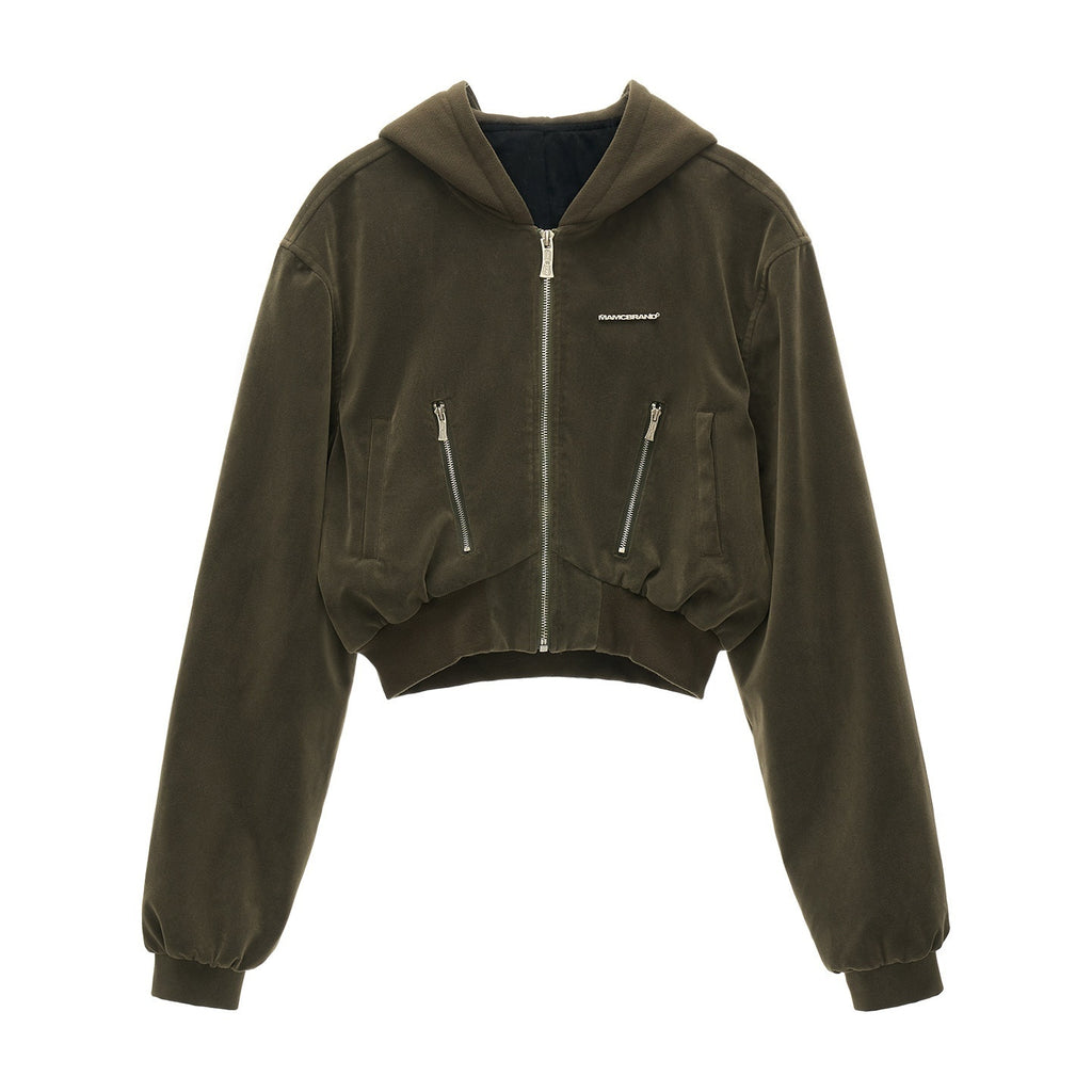 mamc_Green_Hooded_Zipper_Suede_Retro_Boxy_Women's_Pu_Cropped_Jackets_968192939043_MISSTT