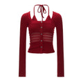 mamc_Halter_Spliced_Cutout_Button_Faux_Two_Piece_Slim_Fit_Women's_Long_Sleeve_T-shirts_1080563134764_MISSTT