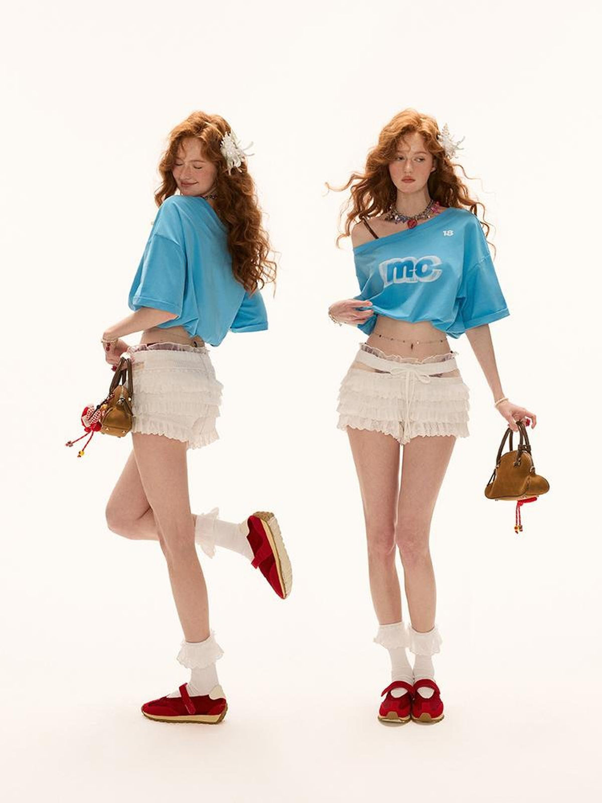 mamc Layered Puff Spliced Solid Mid Rise Women's Polyester Mini Skirts
