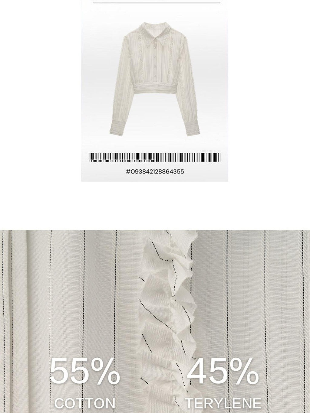 mamc Layered Striped Cinched Waist Women's Cotton Blend Cropped Shirts