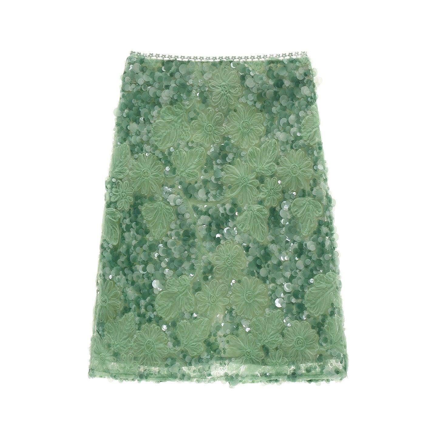 mamc_Mint_Green_Sequin_Embroidered_A_Line_Women's_Polyester_Midi_Skirts_1053908560207_MISSTT