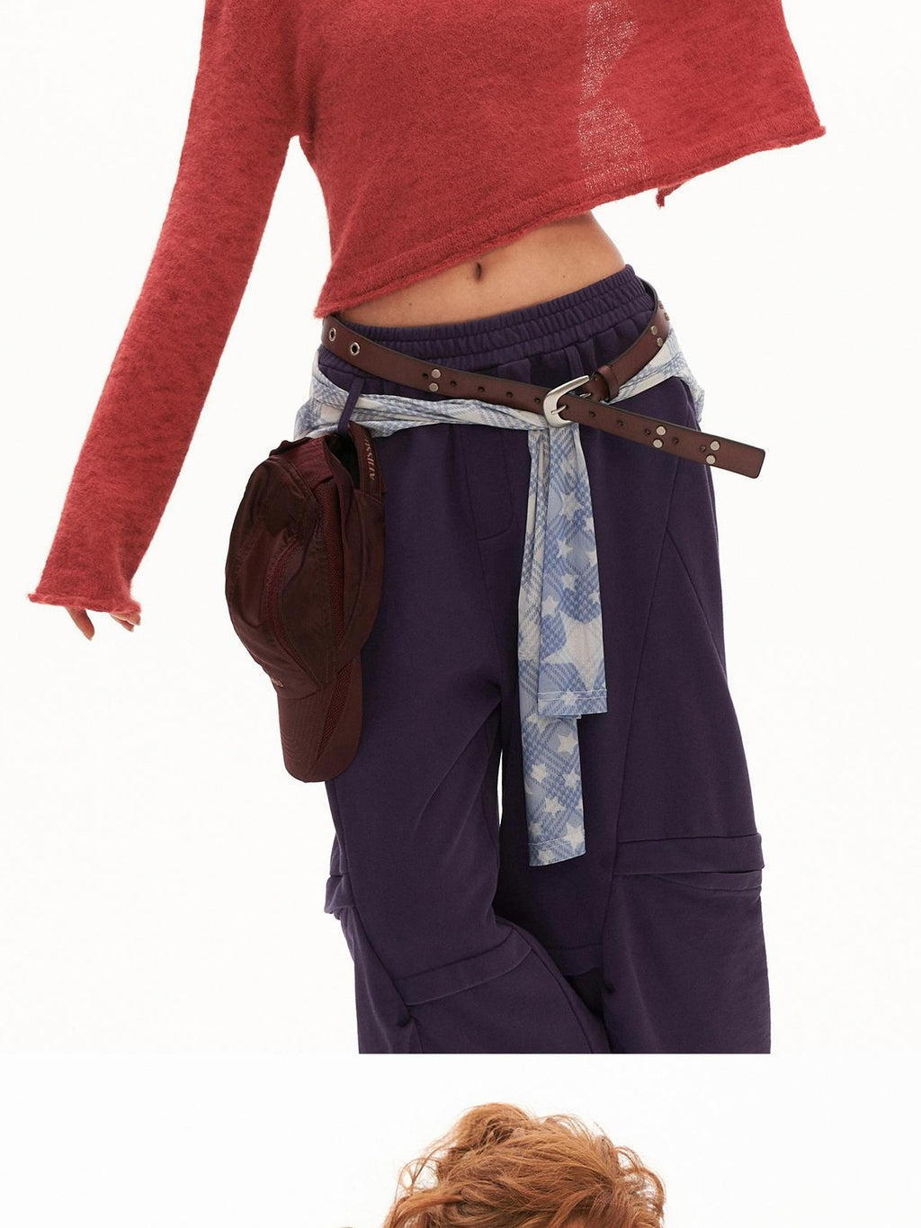 mamc Open Back Cropped Wool Blend Women's Sweaters