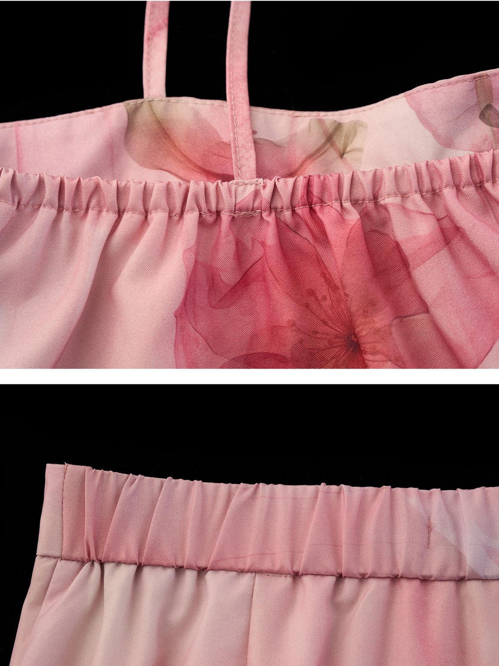 mamc Peach Bow Spaghetti Strap Women's Polyester Loose Fit Tube Tops