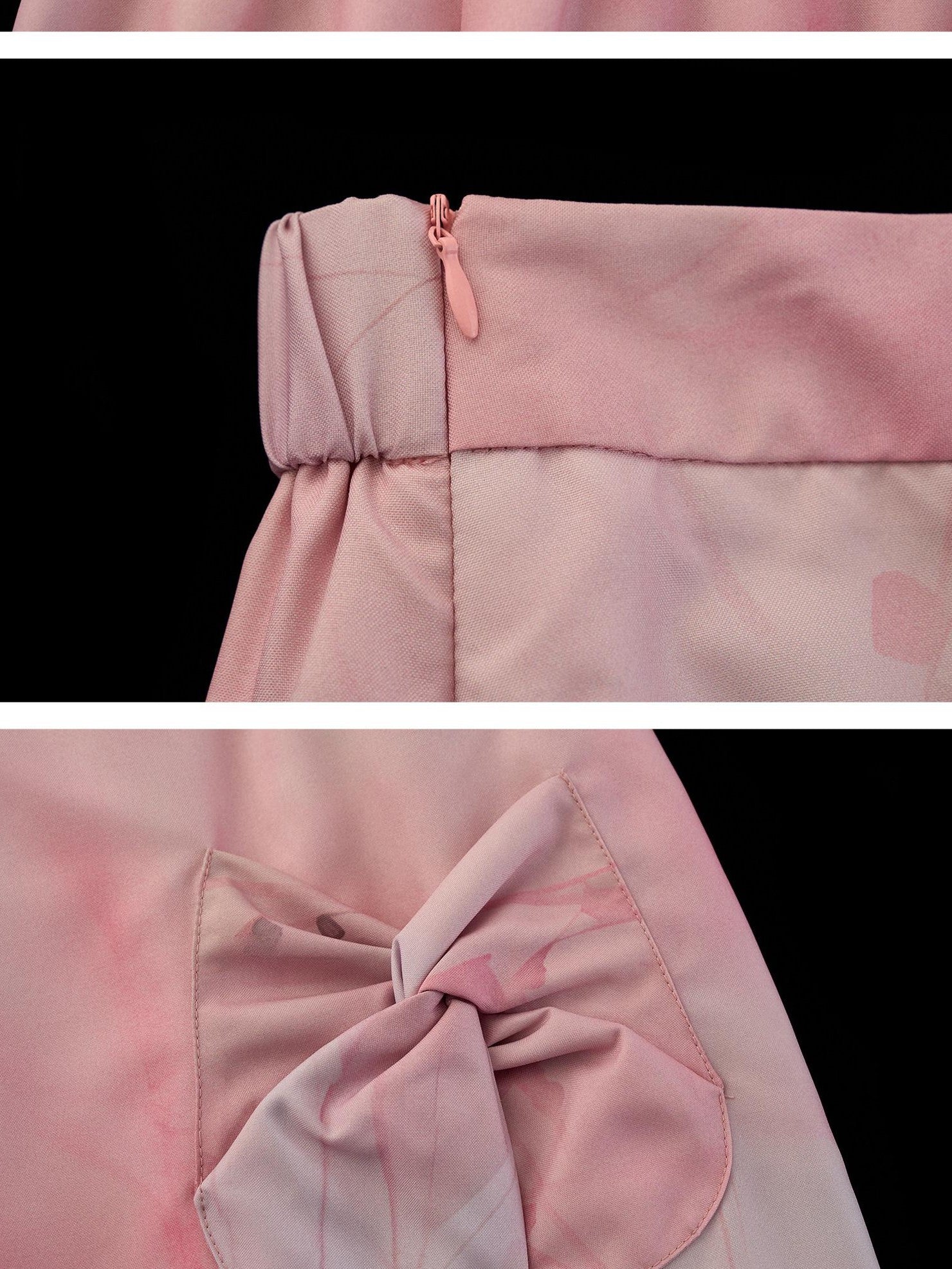 mamc Peach Bow Spaghetti Strap Women's Polyester Loose Fit Tube Tops