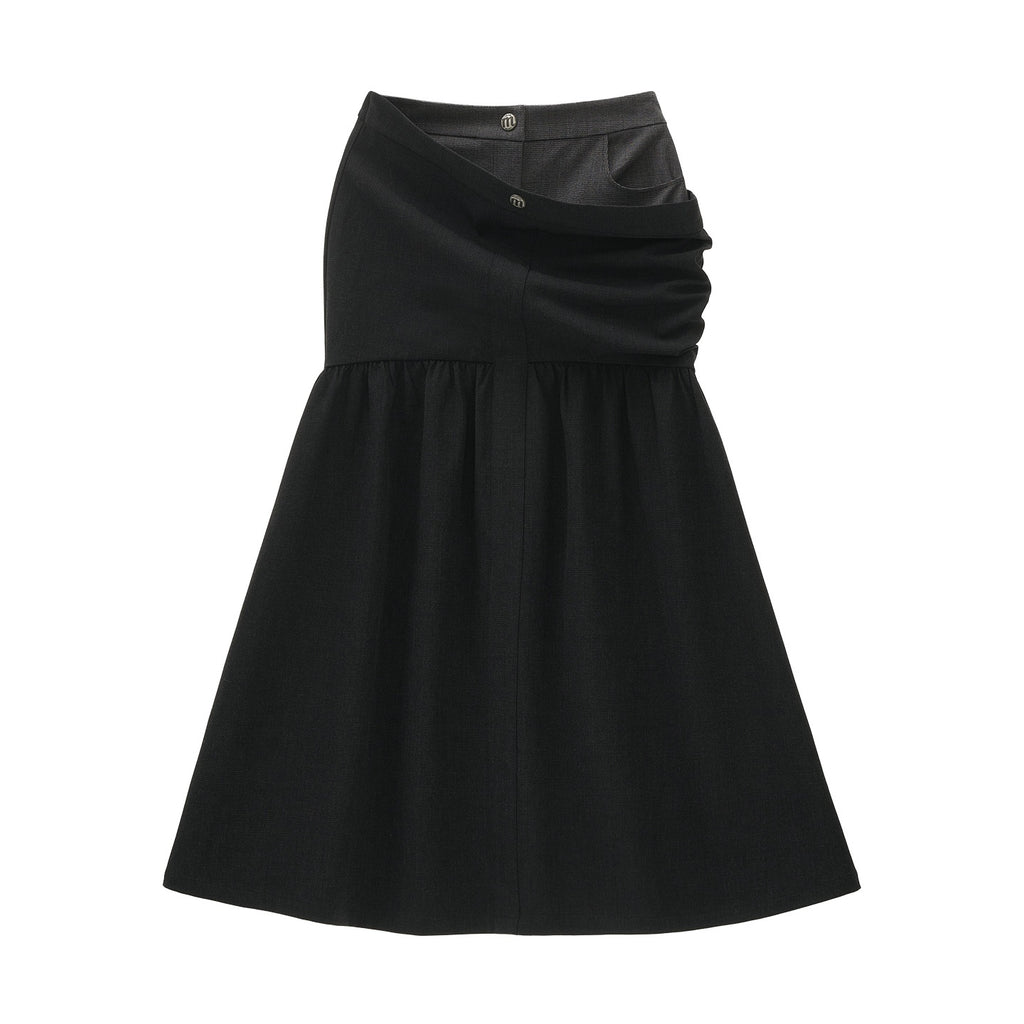 mamc_Plaid_Faux_Layered_Button_Detail_Women's_Polyester_Maxi_Skirts_1079707799978_MISSTT