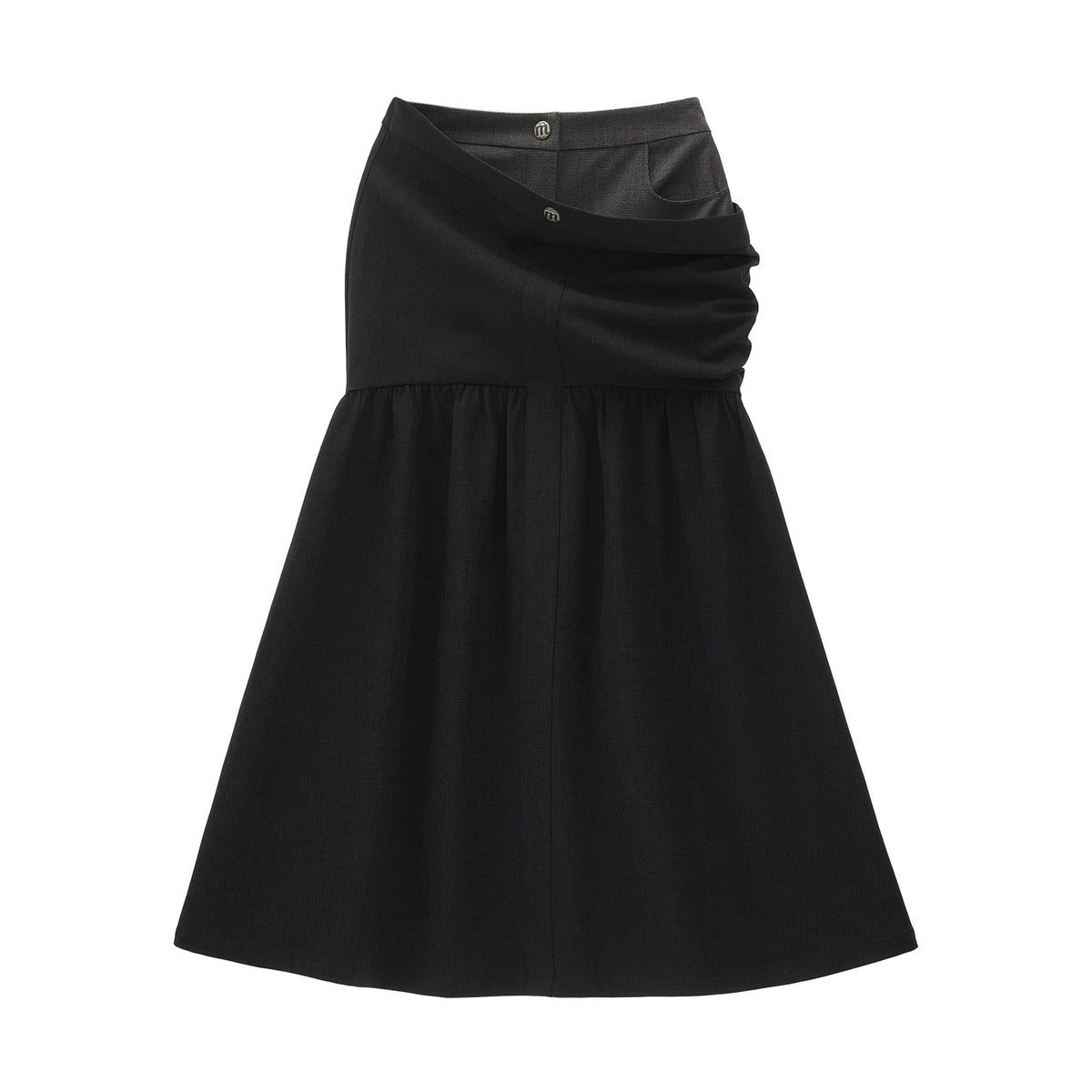 mamc_Plaid_Faux_Layered_Button_Detail_Women's_Polyester_Maxi_Skirts_1079707799978_MISSTT