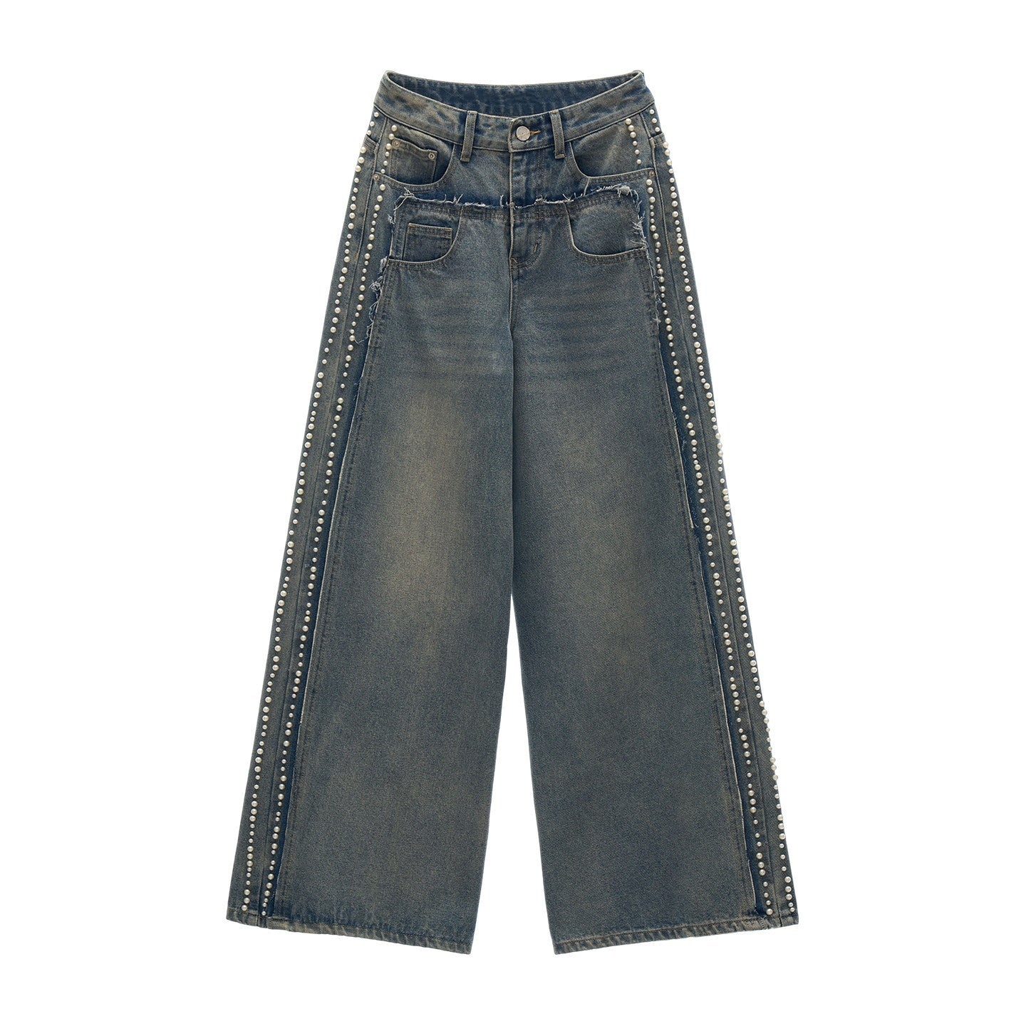 mamc_Retro_Light_Wash_Beaded_Distressed_Frayed_Hem_Women's_Cotton_Straight-leg_Jeans_1044614704349_MISSTT