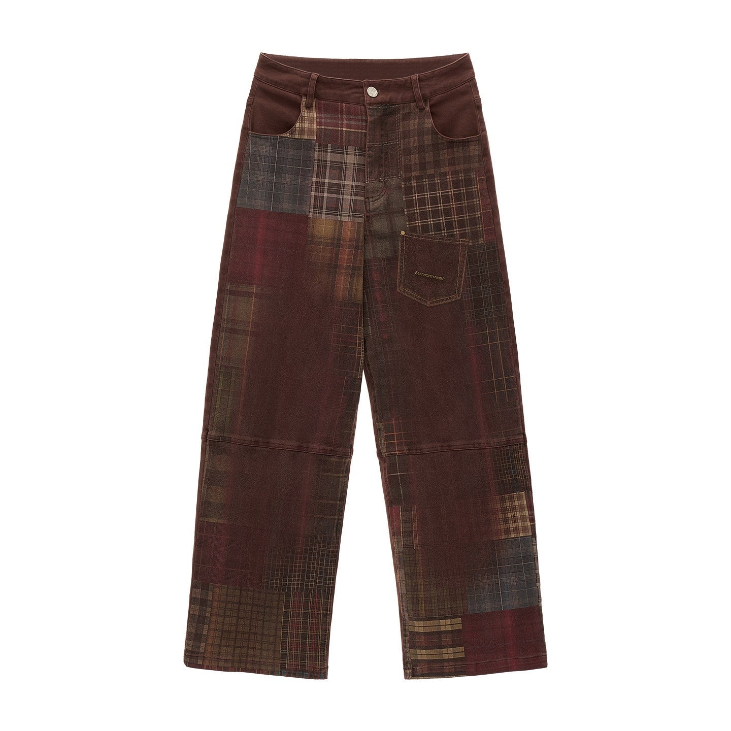 mamc_Retro_Printed_Plaid_Relaxed_Pockets_Button_Fly_Women's_Straight-leg_Jeans_979724596764_MISSTT