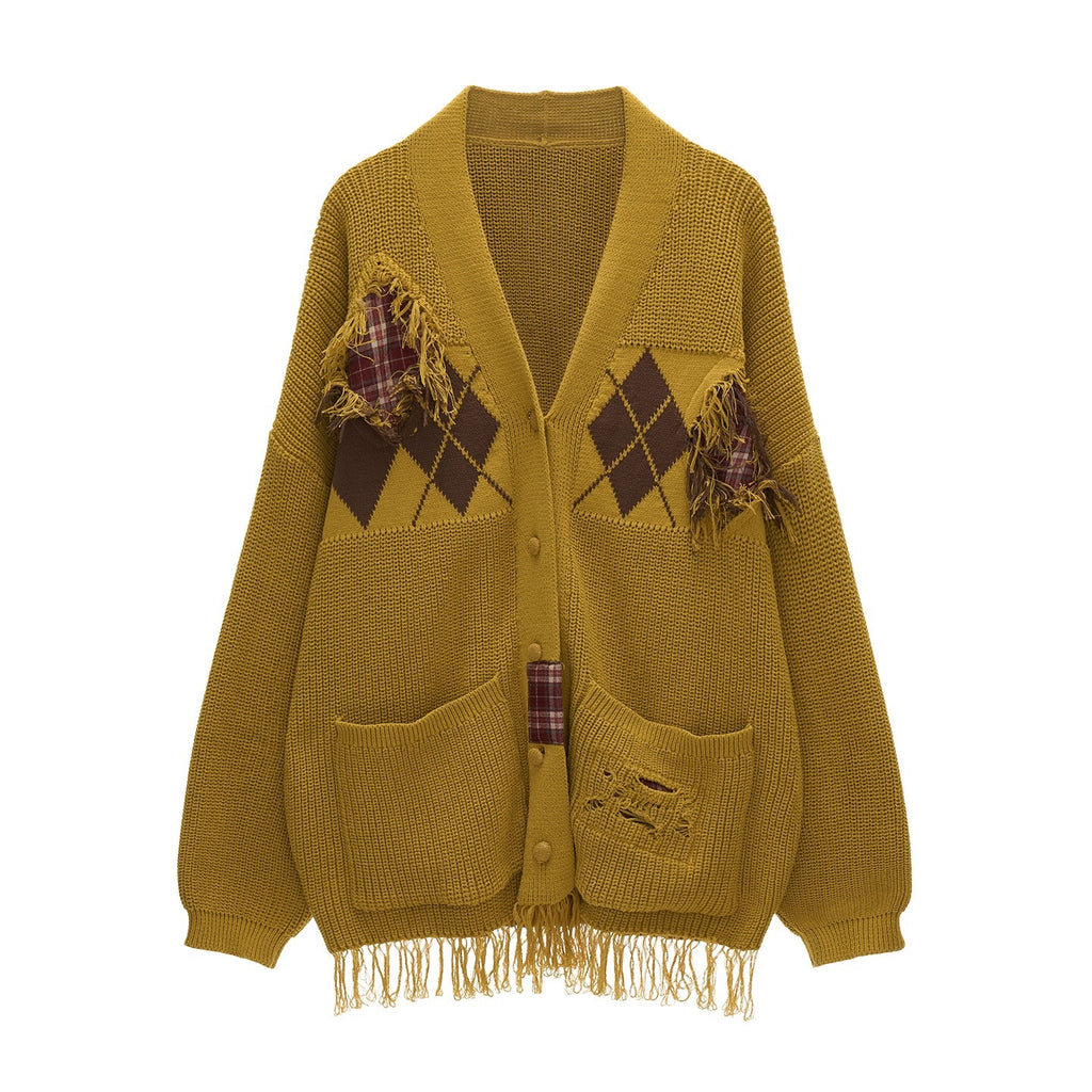 mamc_Slouchy_Applique_Fringe_Diamond_Women's_Regenerated_Cellulose_Cardigans_999624303180_MISSTT