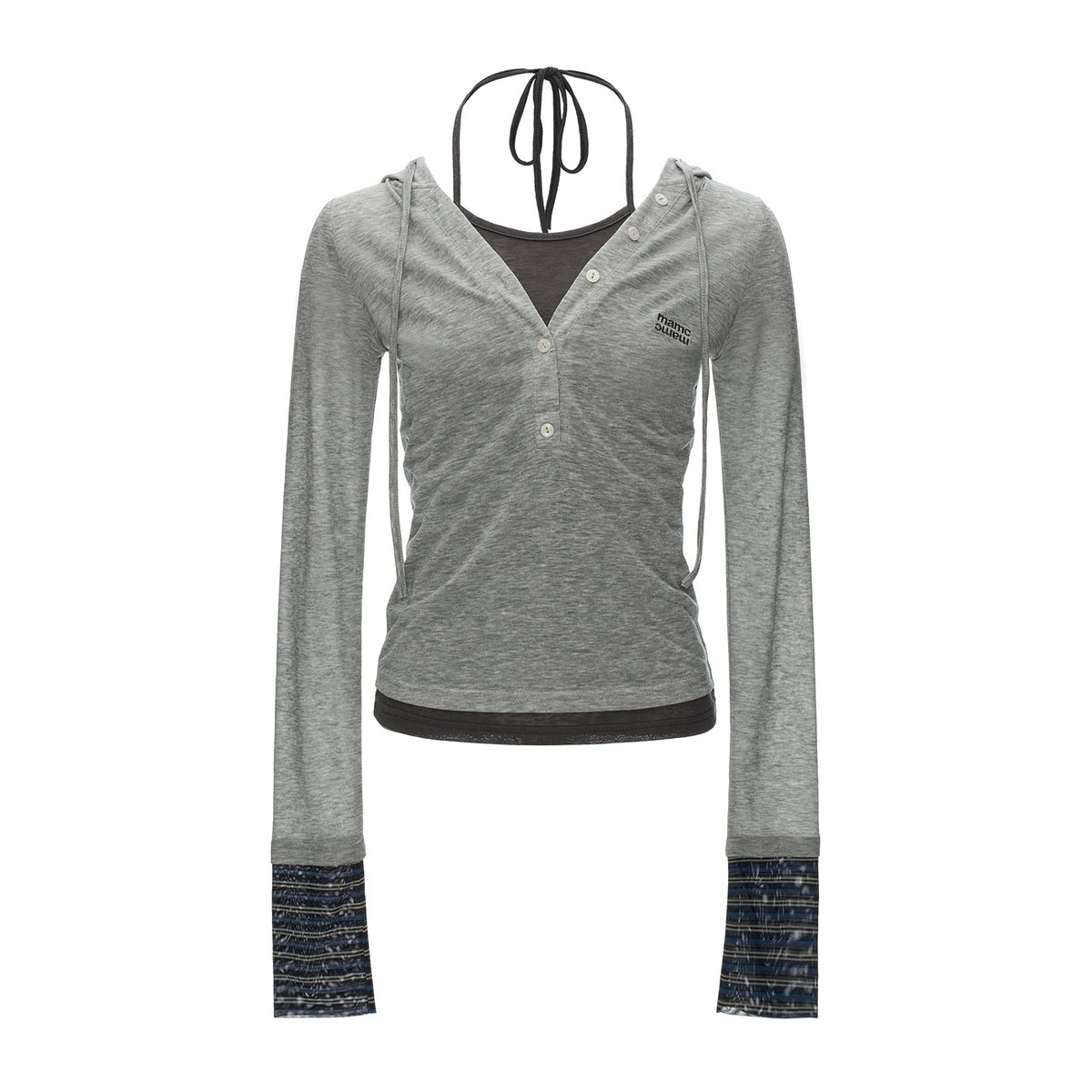mamc_Snowflake_Print_Patchwork_Layered_Hooded_Women's_Lyocell_Long_Sleeve_T-shirts_1065733695380_MISSTT