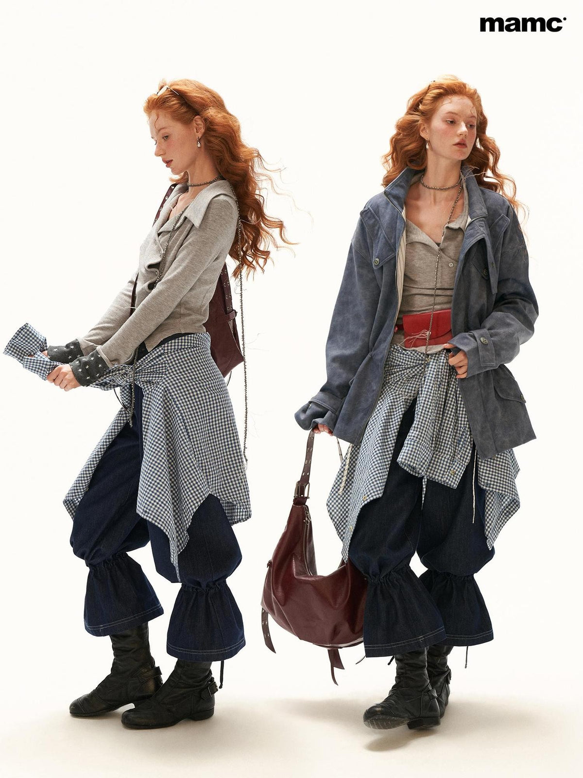 mamc Star Print Faux Two Piece Lapel Women's Viscose Cardigans