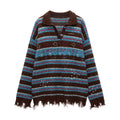 mamc_Star_Stripe_Polo_Collar_Fringe_Women's_Viscose_Blend_Sweaters_987527493752_MISSTT