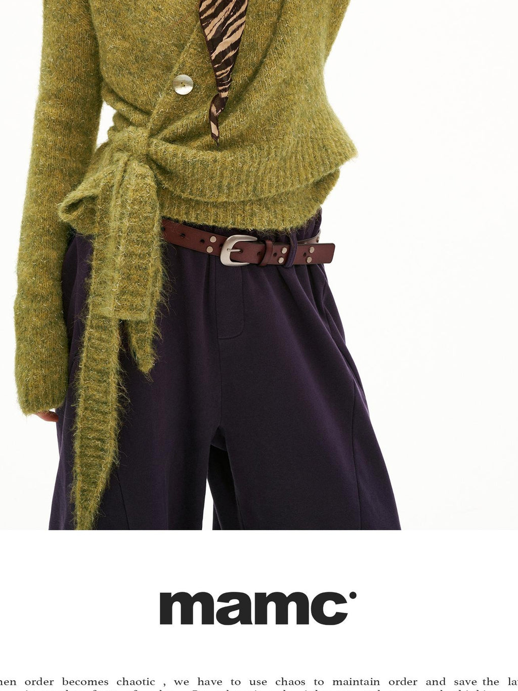 mamc Textured Cross Strap Button Women's Cotton Cardigans