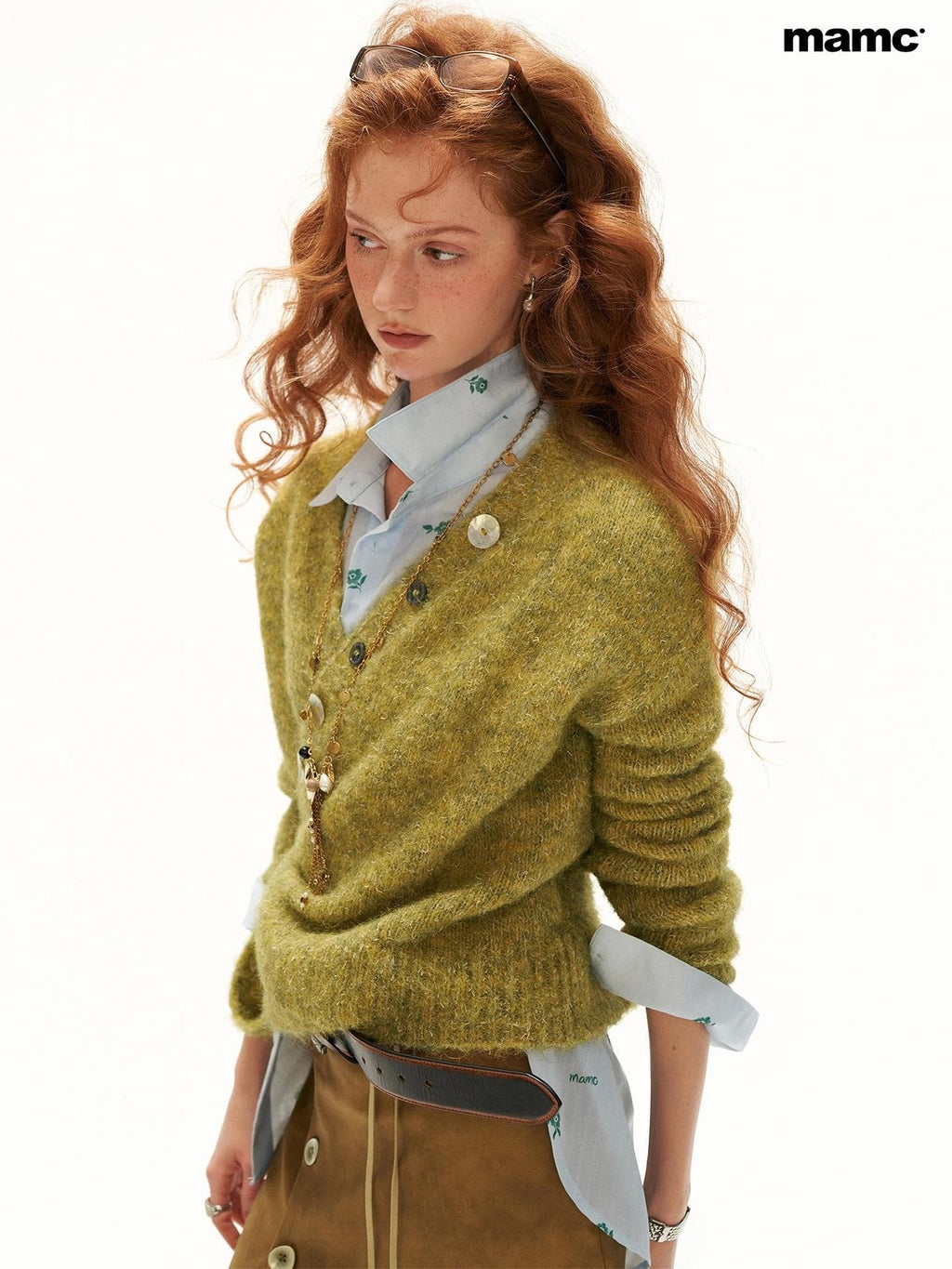 mamc Textured Cross Tie Button Women's Cotton Cardigans