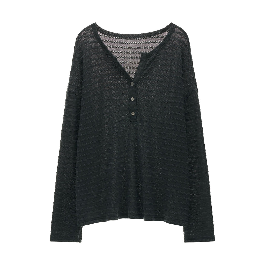 mamc_Textured_Henley_Long_Sleeve_Women's_Spandex_Cardigans_1088115314087_MISSTT