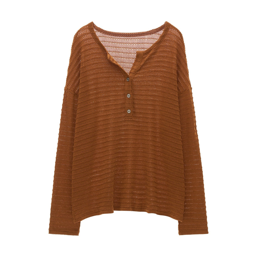 mamc_Textured_Henley_Long_Sleeve_Women's_Spandex_Cardigans_1088115314087_MISSTT