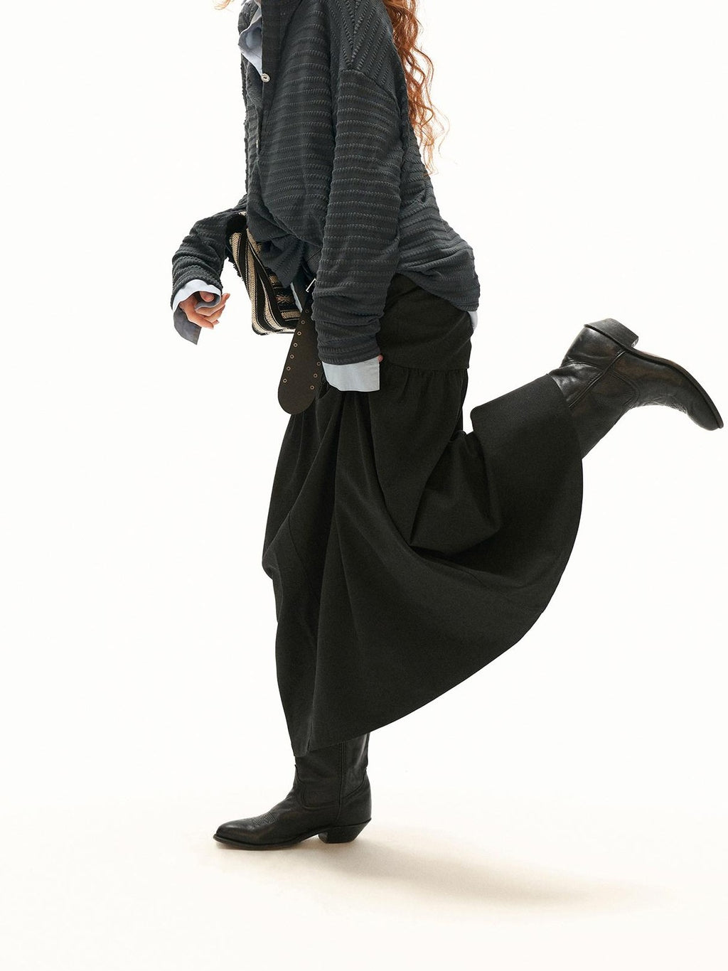 mamc Textured Henley Long Sleeve Women's Spandex Cardigans