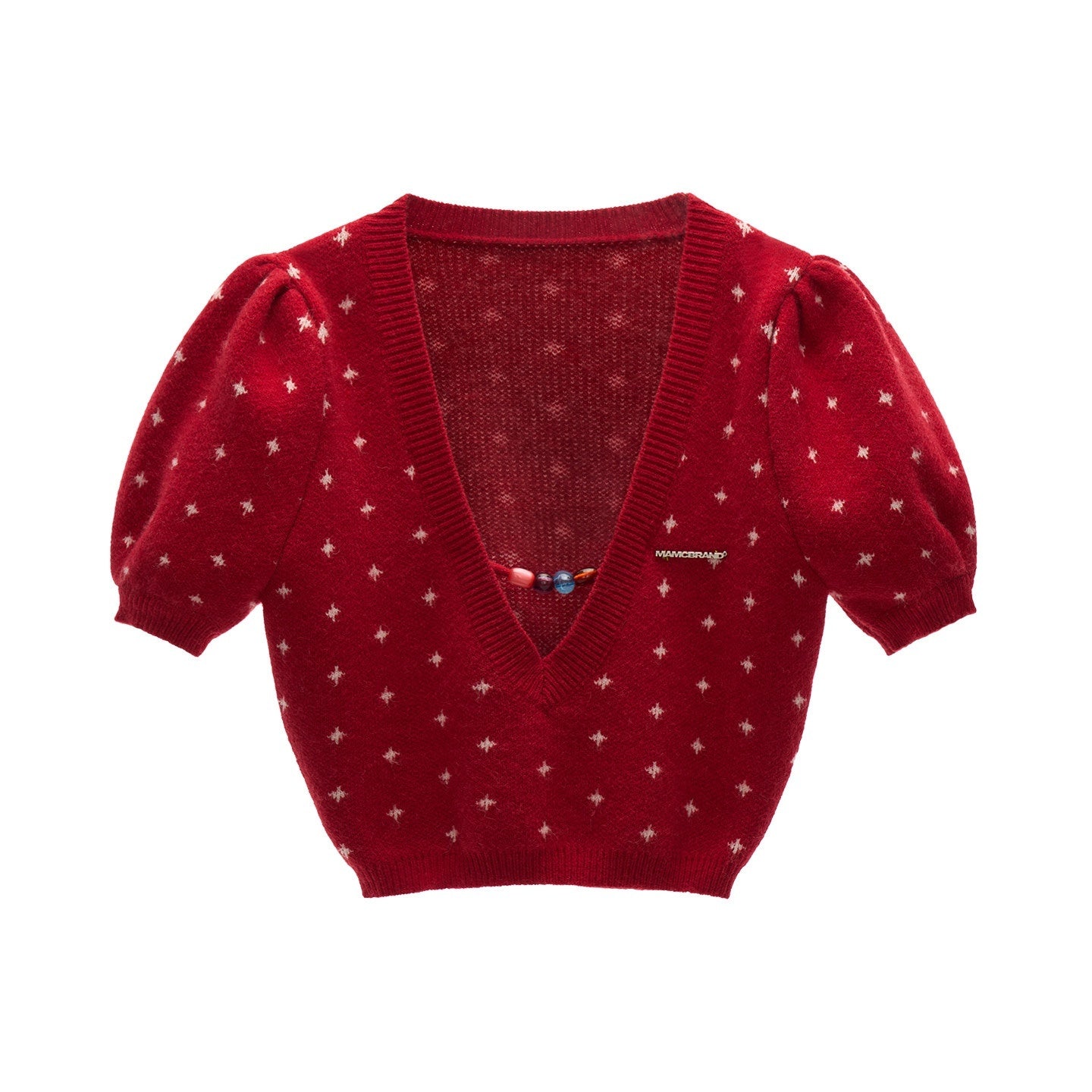 mamc_Vintage_Crochet_Floral_V-neck_Puff_Sleeve_Slim_Fit_Women's_Acrylic_Sweaters_986131310692_MISSTT