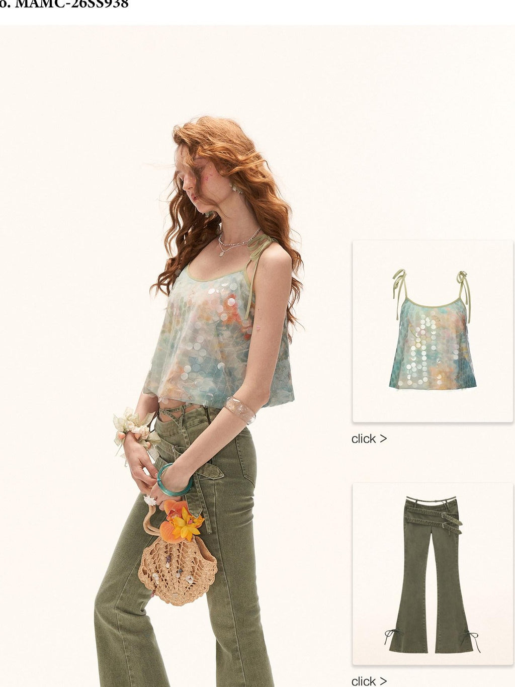 mamc Vintage Multi Belt Slimming High Waist Women's Cotton Blend Flare Jeans