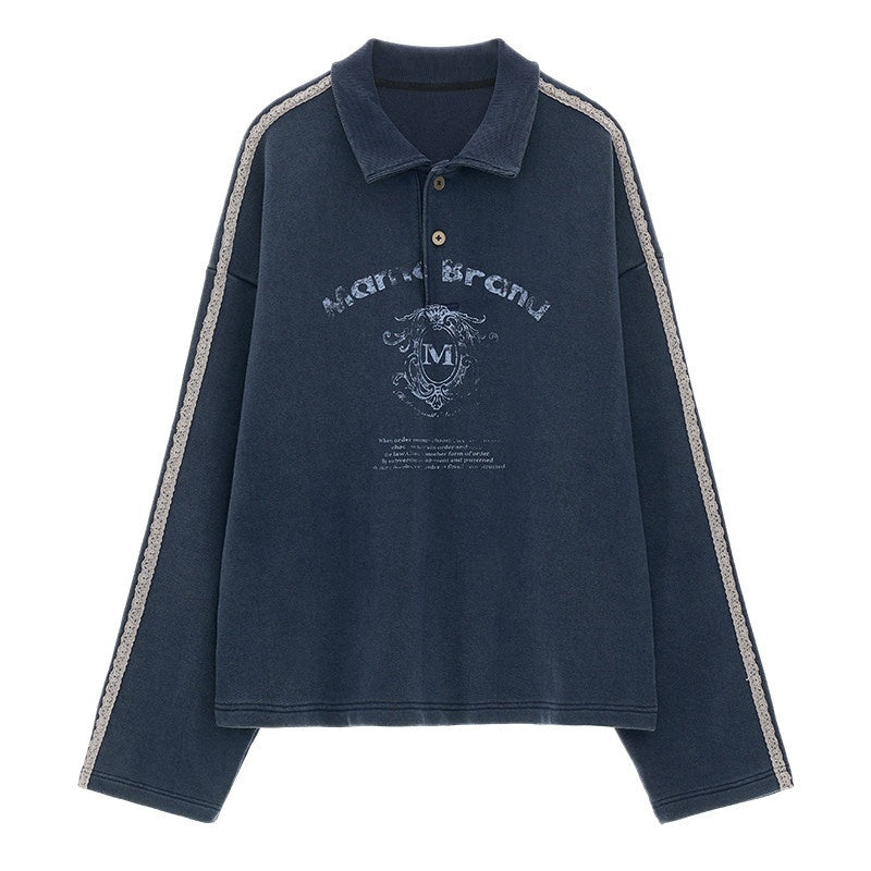 mamc_Washed_Lace_Polo_Collar_Letter_Print_Women's_Cotton_Blend_Long_Sleeve_T-shirts_826604656694_MISSTT