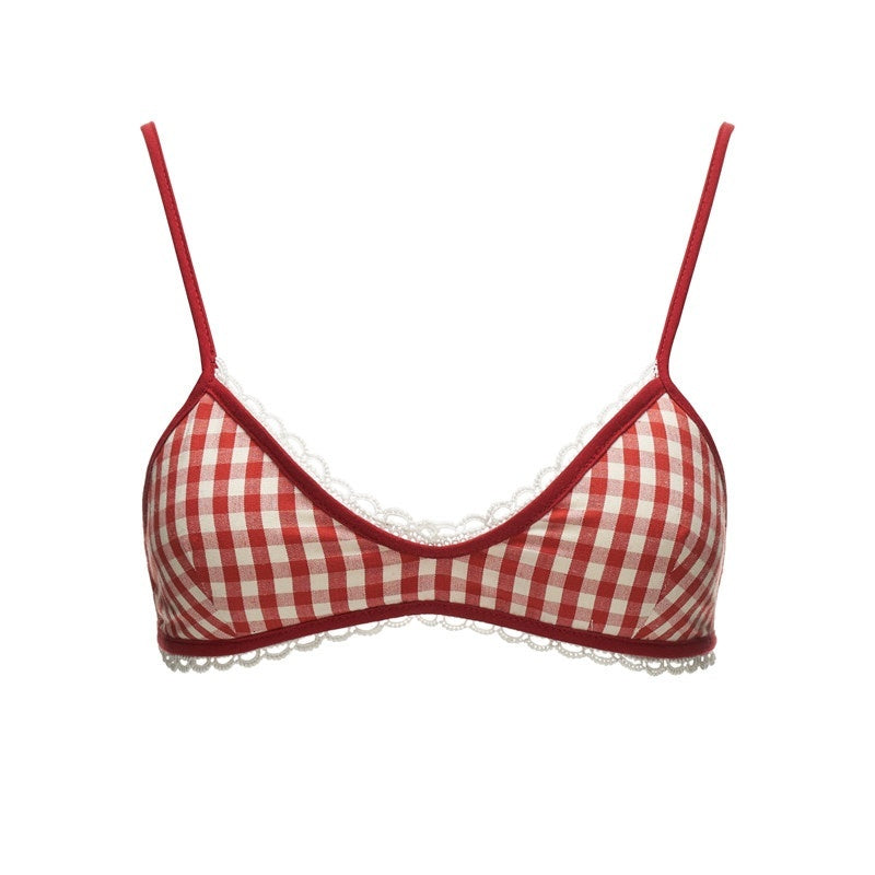 mamc_White_Lace_Plaid_Bustier_Square_Neck_Slim_Women's_Cotton_Blend_Camisoles_780524562172_MISSTT