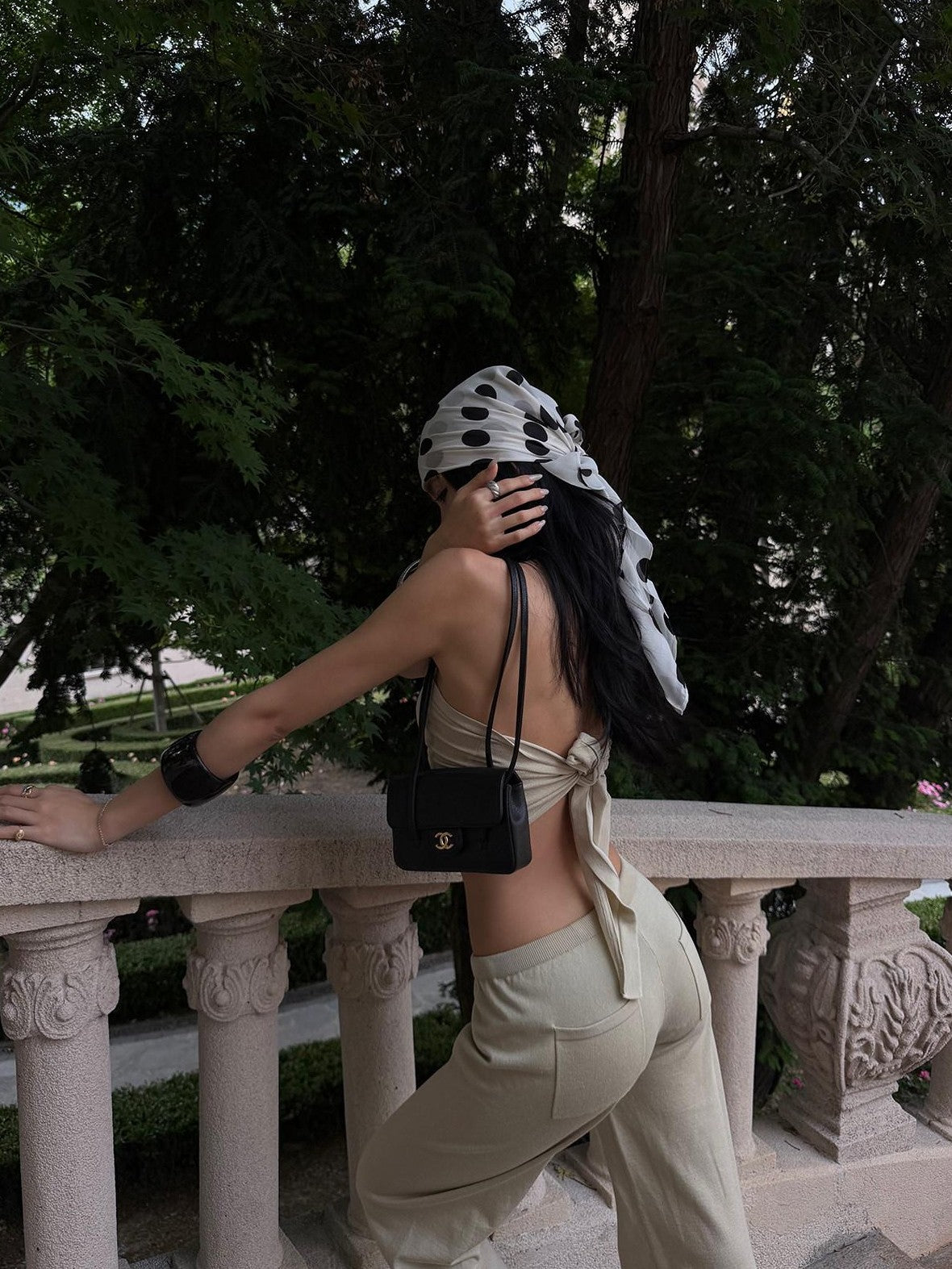 rovente Apricot Bandeau Vest Women's Natural Linen Blend Casual Top & Pants Sets