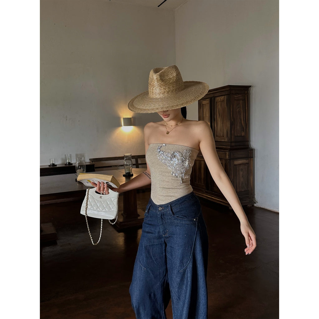 rovente_Apricot_Hand_Sewn_Sequin_Cropped_Fitted_Knit_Women's_Viscose_Blend_Tube_Tops_876661245688_MISSTT