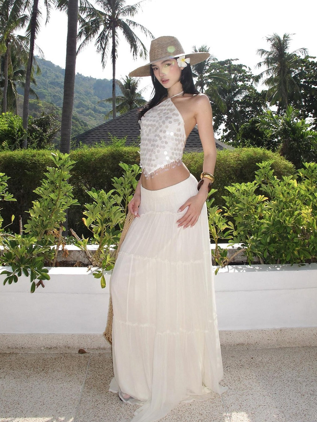 rovente Apricot Yellow A Line Women's Lightweight Mesh Tulle Maxi Skirts