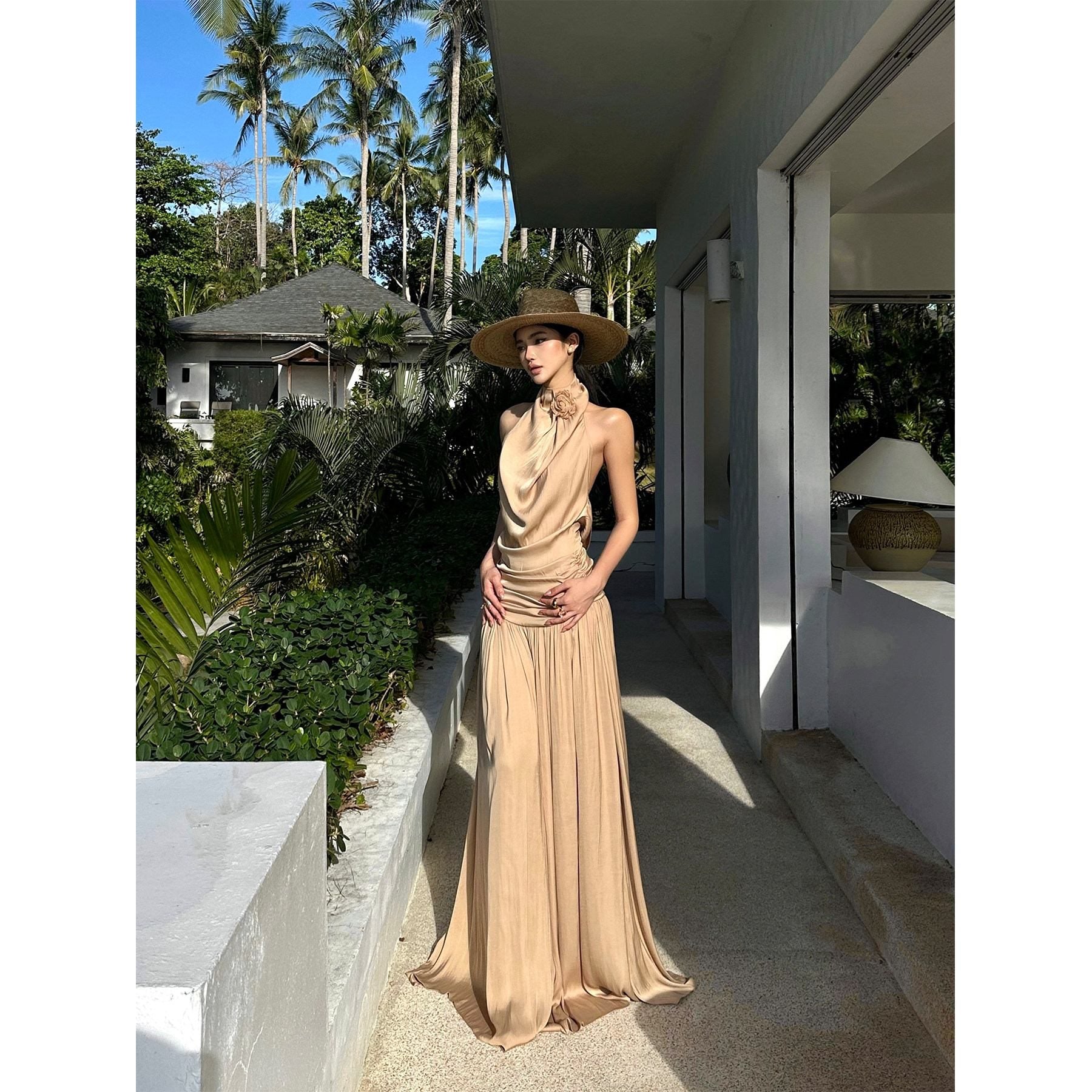 rovente_Beach_Elegant_Draped_Neckline_Backless_Women's_Halter_Maxi_Dresses_898045985560_MISSTT