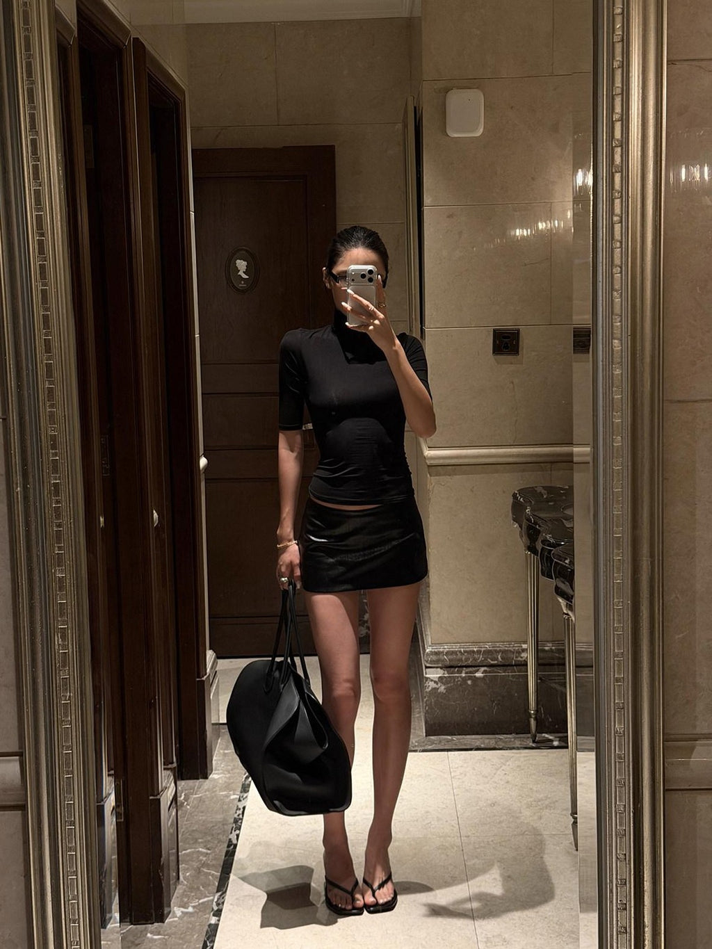 rovente Black Cooling Low Rise Bodycon Anti Exposure Women's Lined Mini Skirts