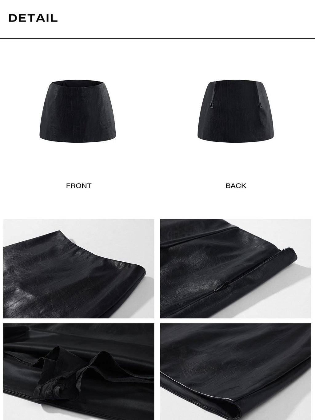 rovente Black Cooling Low Rise Bodycon Anti Exposure Women's Lined Mini Skirts