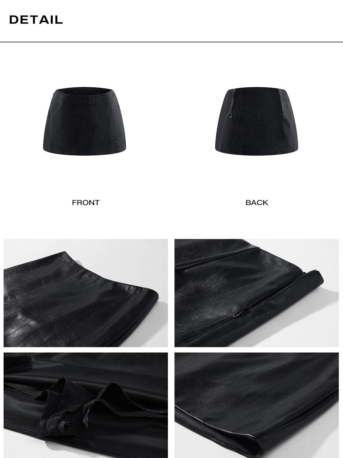 rovente Black Cooling Low Rise Bodycon Anti Exposure Women's Lined Mini Skirts