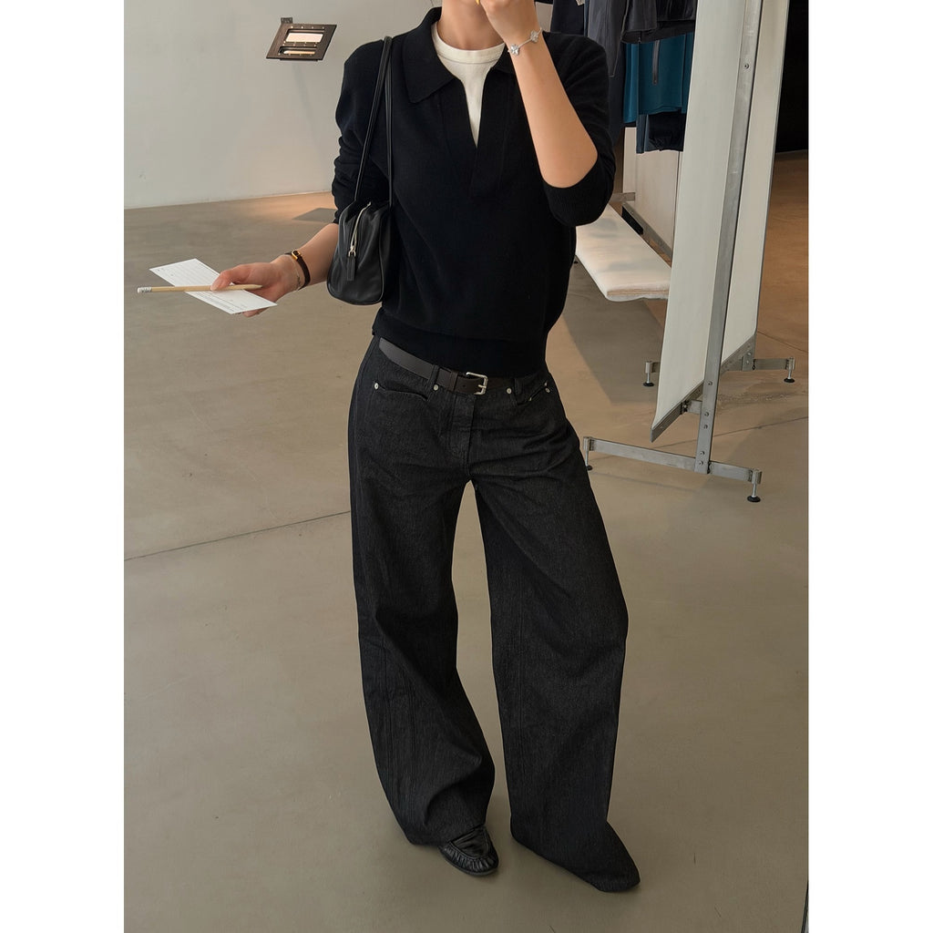 rovente_Black_Geometric_Pocket_Low-rise_Loose_Women's_Cotton_Straight-leg_Jeans_1080790900176_MISSTT