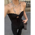 rovente_Black_Lace_Zipper_Padded_Slim_Women's_Polyester_Blend_Tube_Tops_949759951426_MISSTT