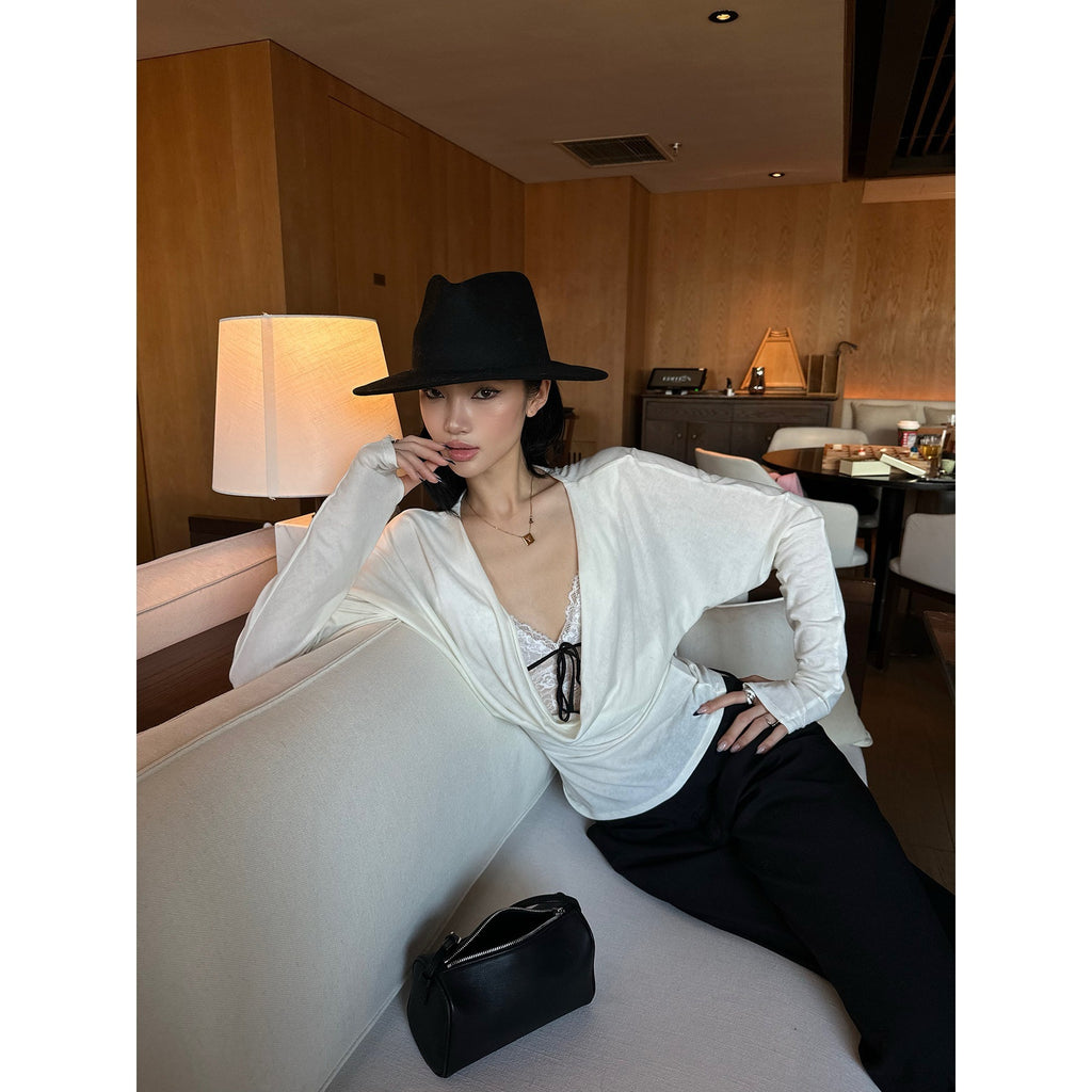 rovente_Black_Plunging_Neck_Two_Piece_Slim_Fit_Women's_Long_Sleeve_T-shirts_1003172783678_MISSTT