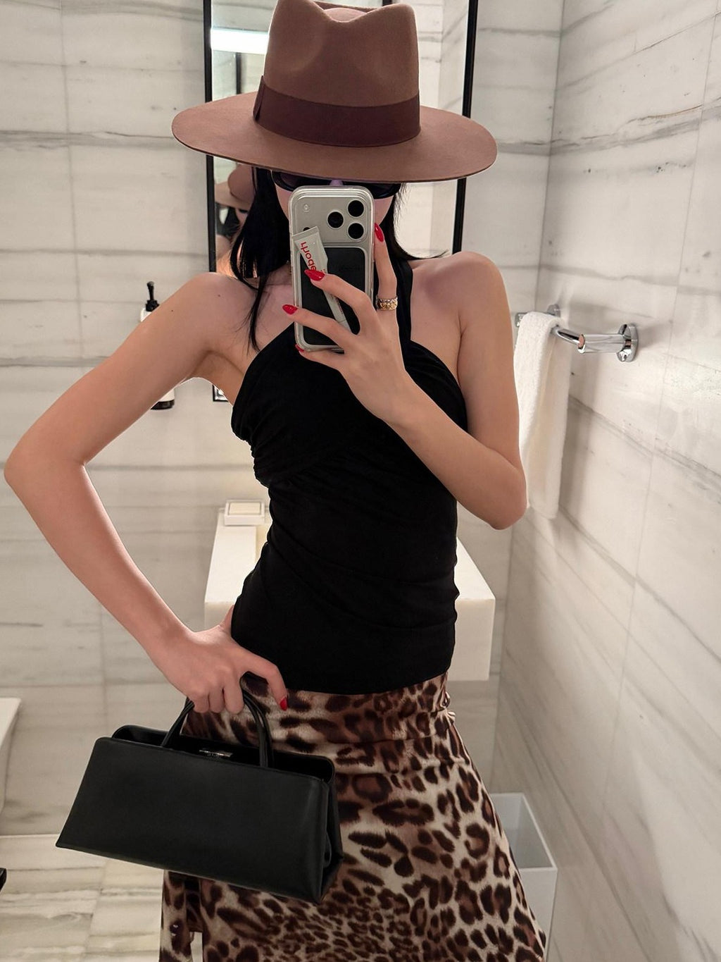 rovente Black Ruched One Shoulder Slim Fit Backless Women's Lyocell Camisoles
