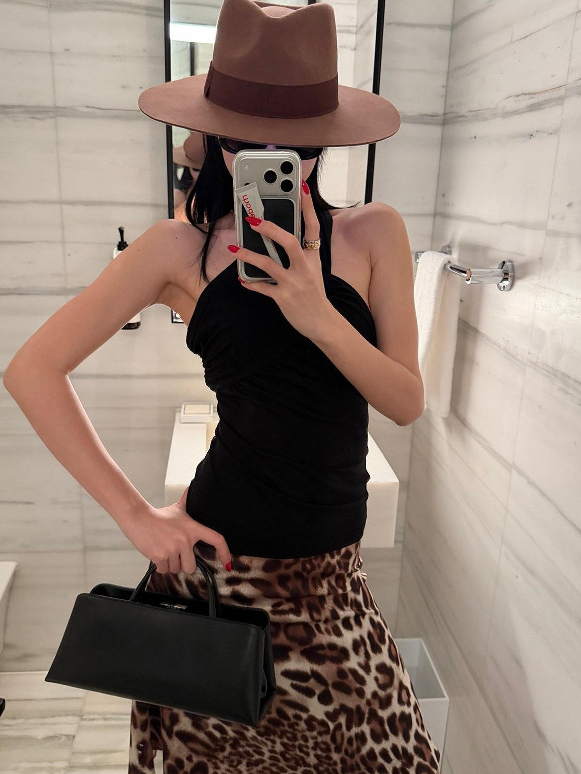 rovente Black Ruched One Shoulder Slim Fit Backless Women's Lyocell Camisoles